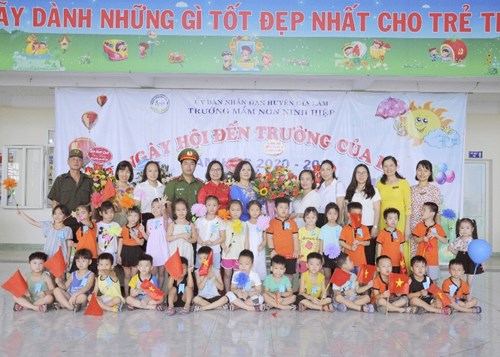 Trường mầm non Ninh Hiệp tổ chức “Ngày hội đến trường của bé” năm học 2020 - 2021.